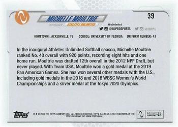 2021 Topps On-Demand Set #8 - Athletes Unlimited Softball #39 Michelle Moultrie Back